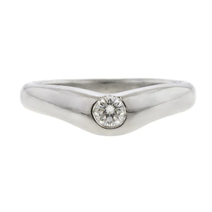 Tiffany & Co Elsa Peretti Curved Band Diamond Ring - Platinum