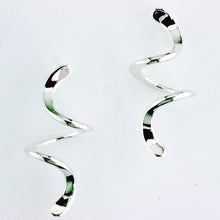 Load image into Gallery viewer, Tornado Spiral Earrings- Silver
