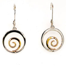 Load image into Gallery viewer, Spiral Earrings - Two Tone
