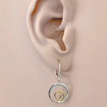 Load image into Gallery viewer, Spiral Earrings - Two Tone
