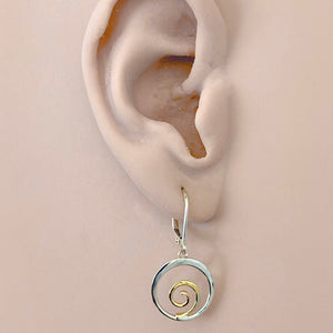 Spiral Earrings - Two Tone