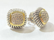 Load image into Gallery viewer, David Yurman Albion Diamond Earrings - Two Tone
